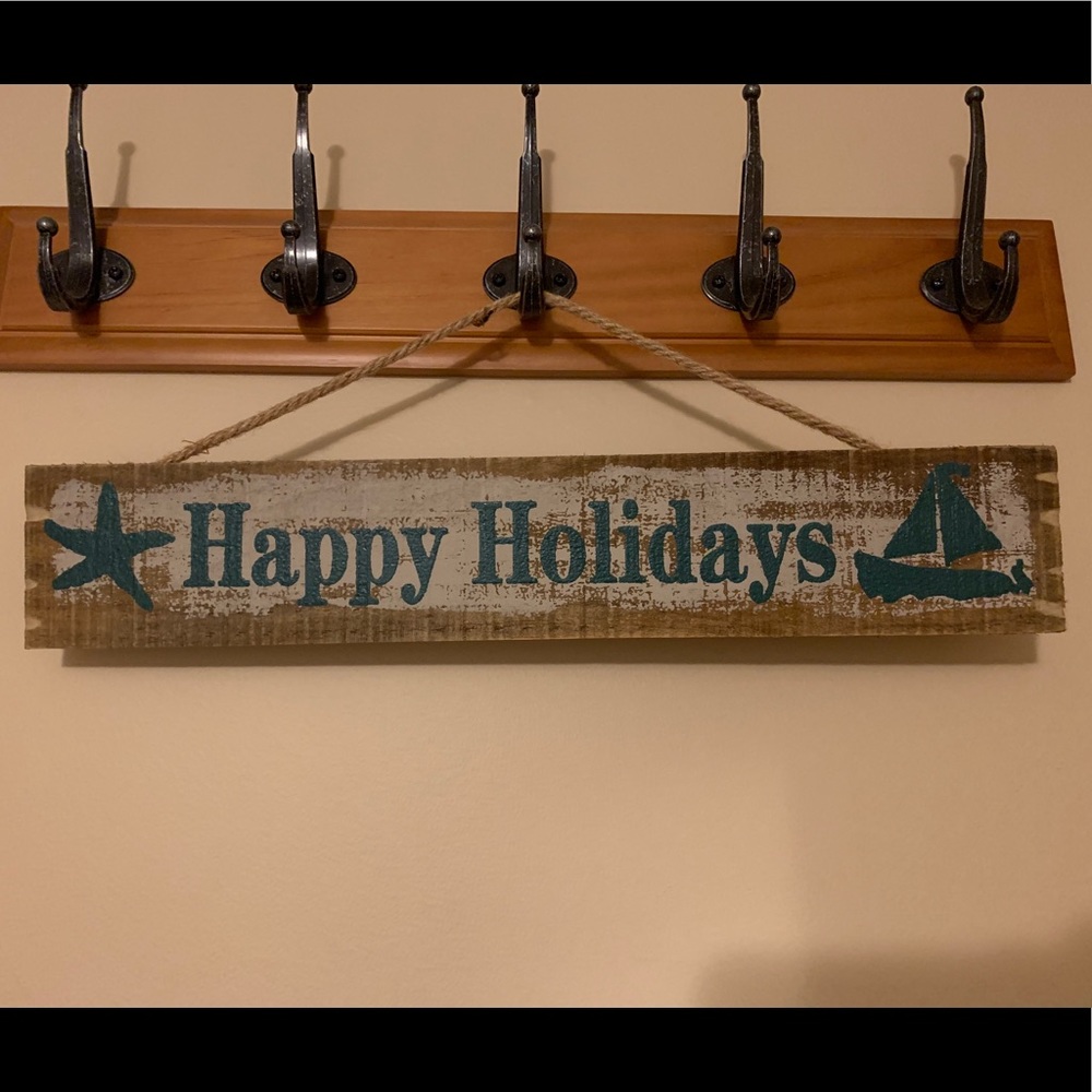 Happy Holidays Wooden Sign